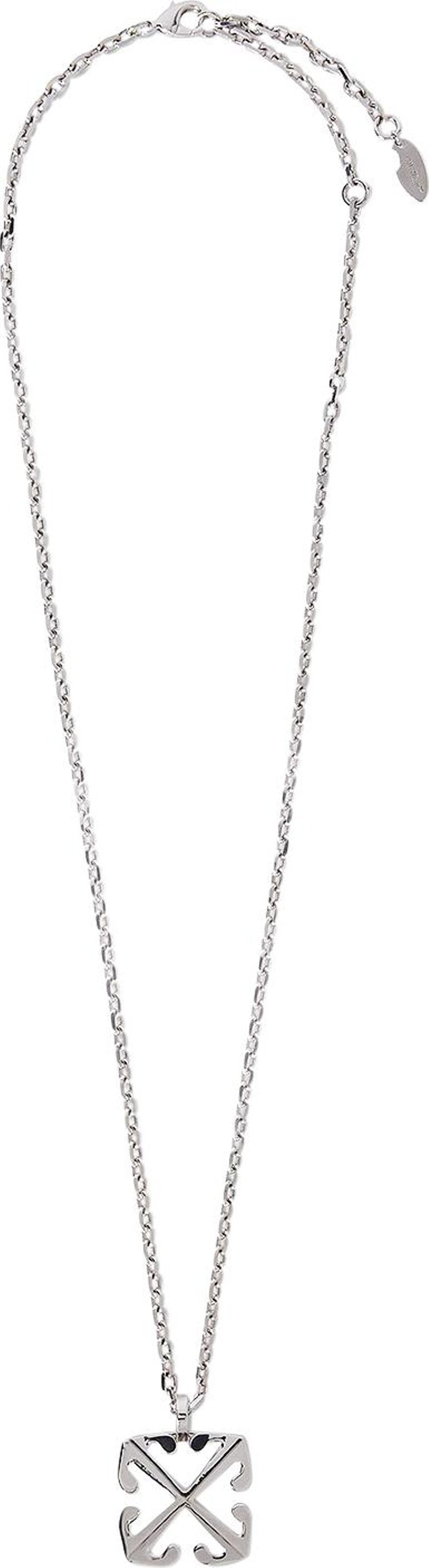 Off-White Arrow Pendant Necklace 'Silver'