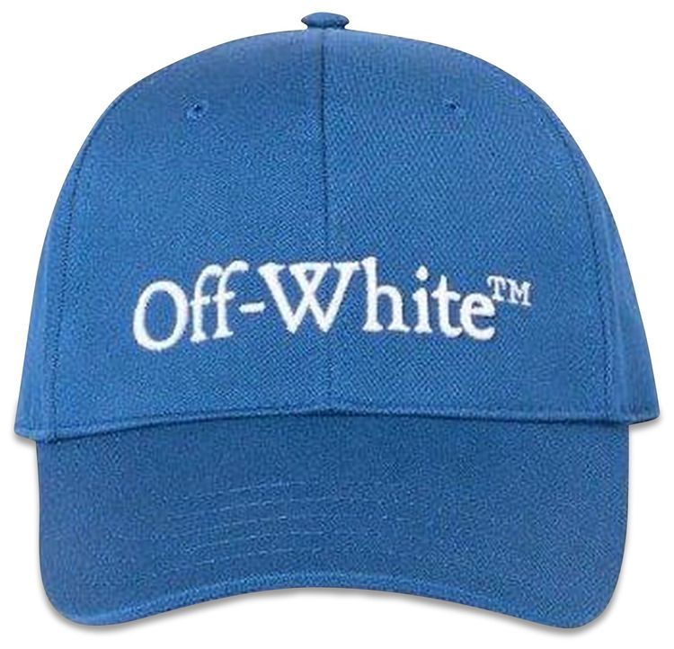 Off White Drill Logo Bookish Baseball Cap Nautical BlueWhite