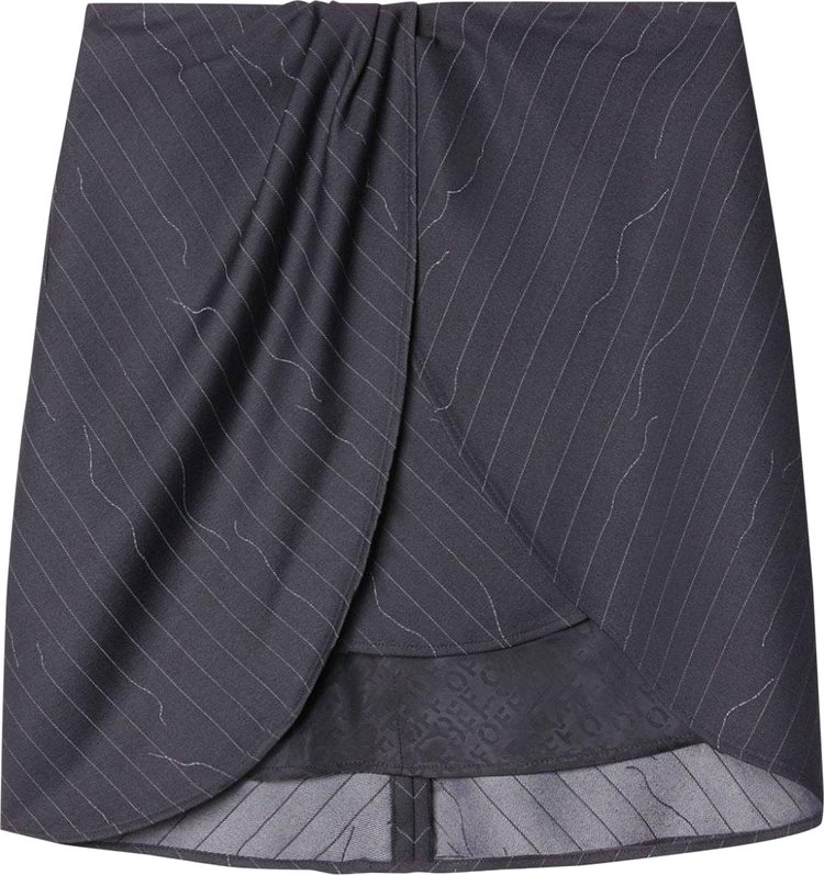 Off-White Pinstripe Mini Skirt 'Grey'