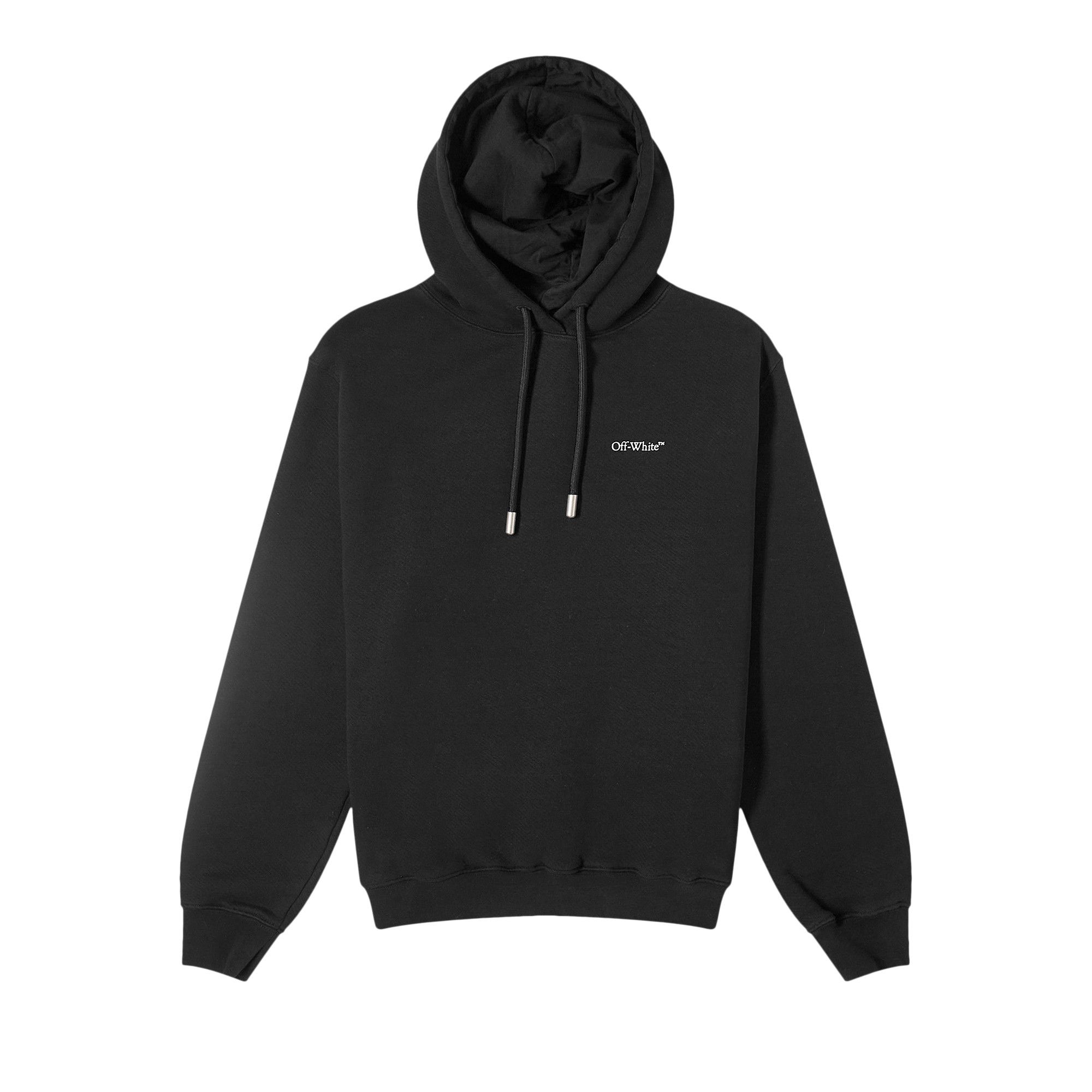 X off-white pullover hoodie - black discount
