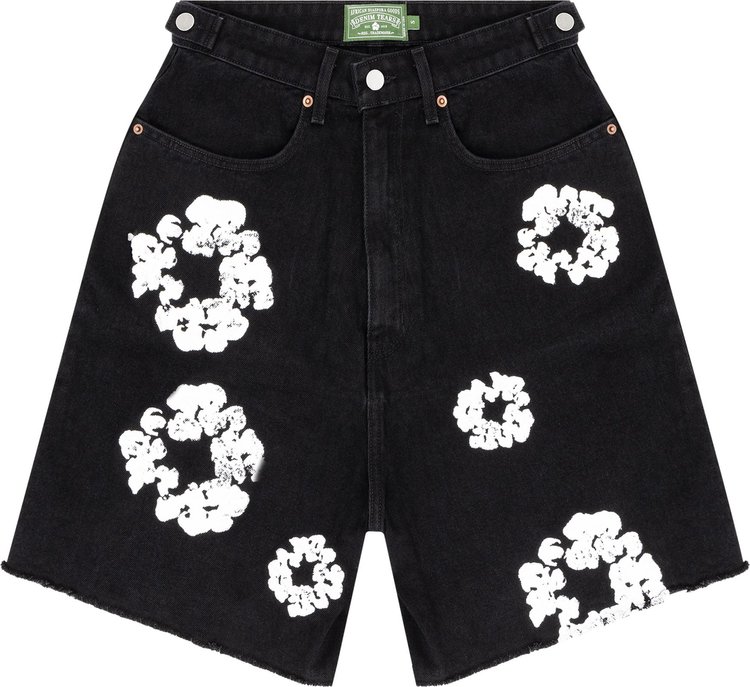 Denim Tears Wreath Jean Short Black