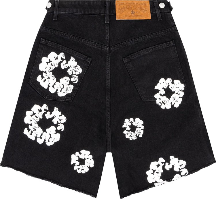 Denim Tears Wreath Jean Short Black