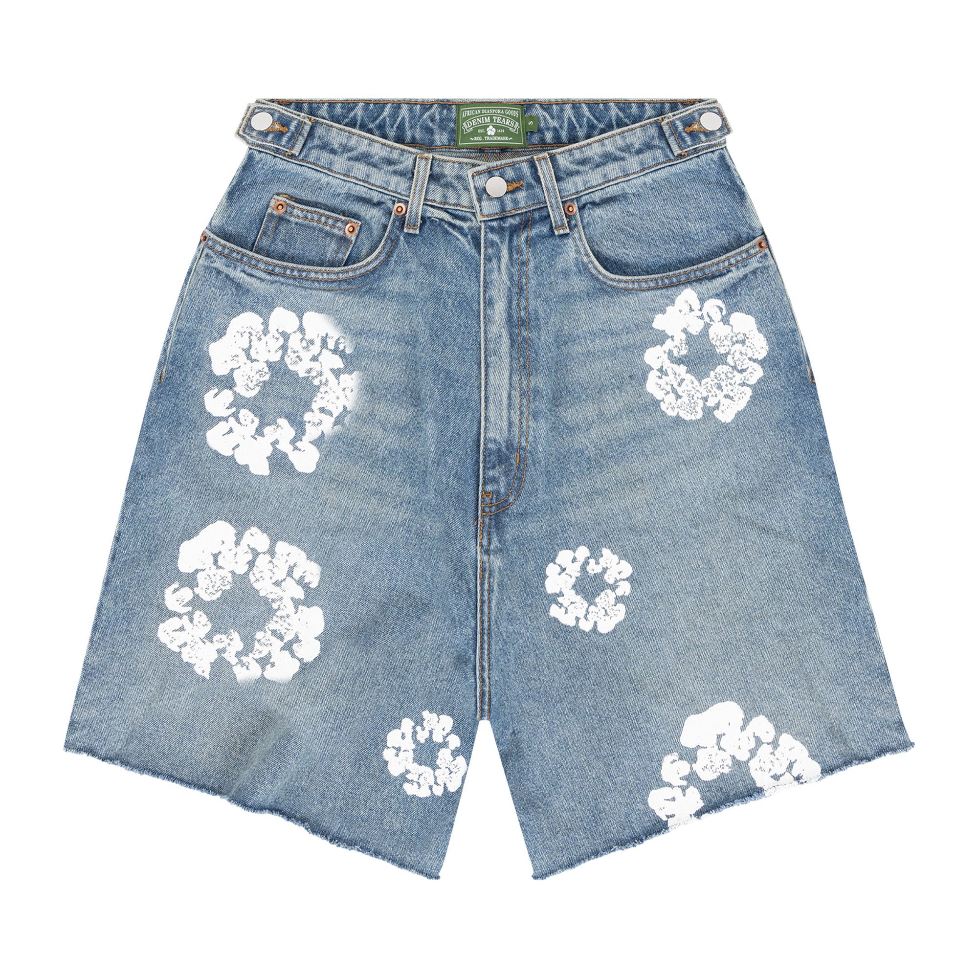 Buy Denim Tears Wreath Jean Short 'Light Wash' - 404 081 LIGH | GOAT