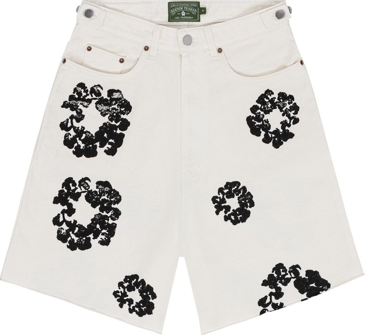 Denim Tears Wreath Jean Short White