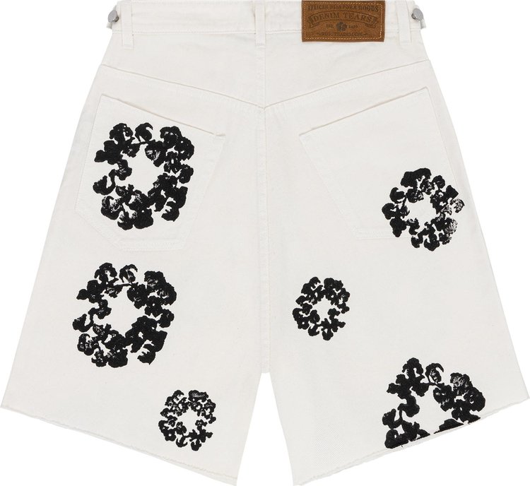 Denim Tears Wreath Jean Short White