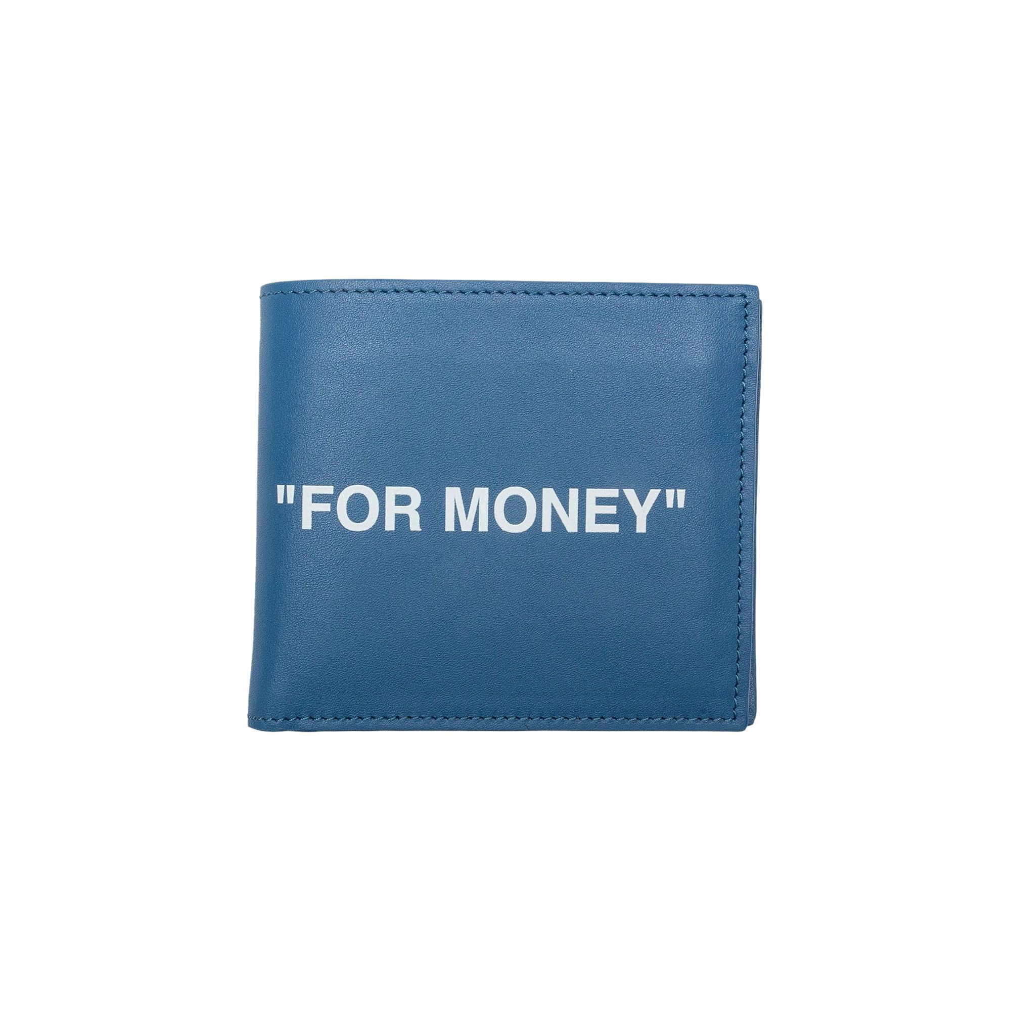 Buy Off-White Quote Bifold Wallet 'Blue/White