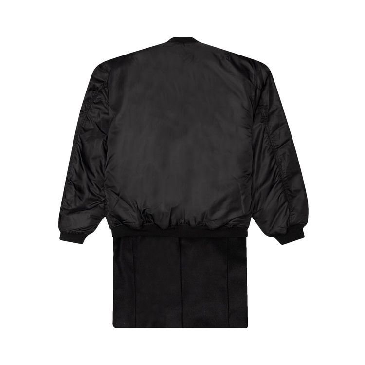 Raf Simons Nylon Patched With Wool Elongation Bomber Black