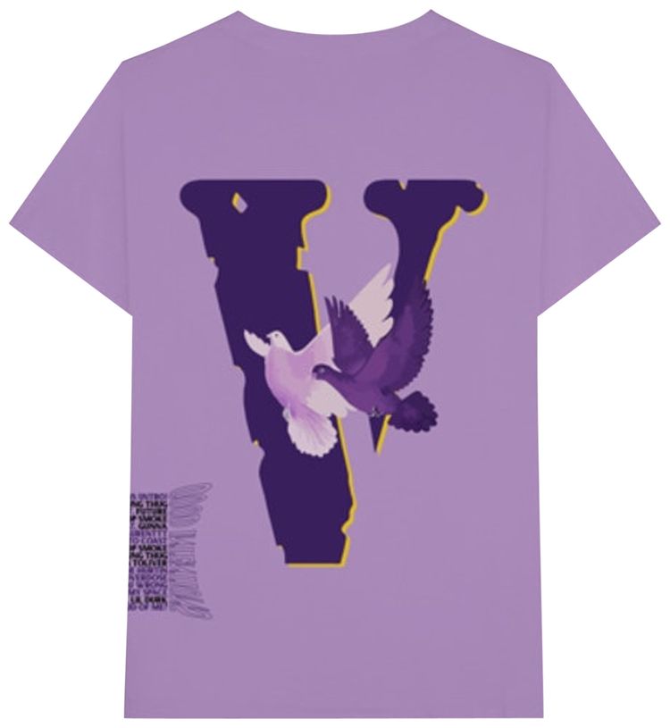 Vlone x Nav Doves T Shirt Purple