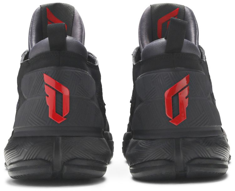 Adidas D Lillard 2 Core Black Vivid Red