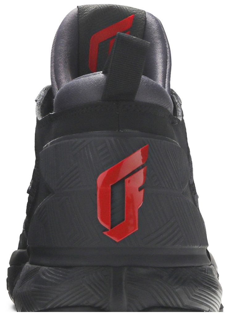 Adidas D Lillard 2 Core Black Vivid Red