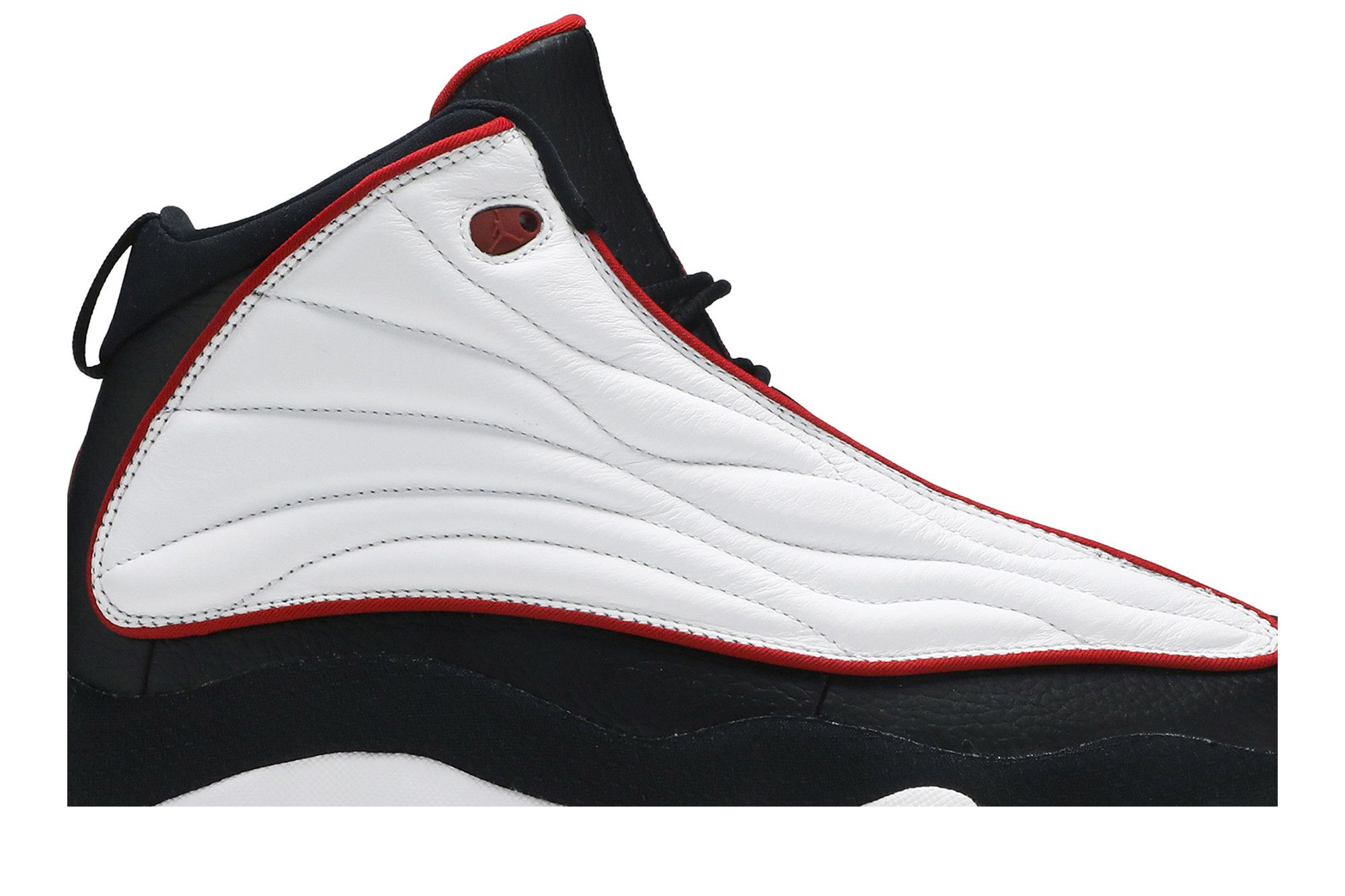 jordan pro strong black varsity red