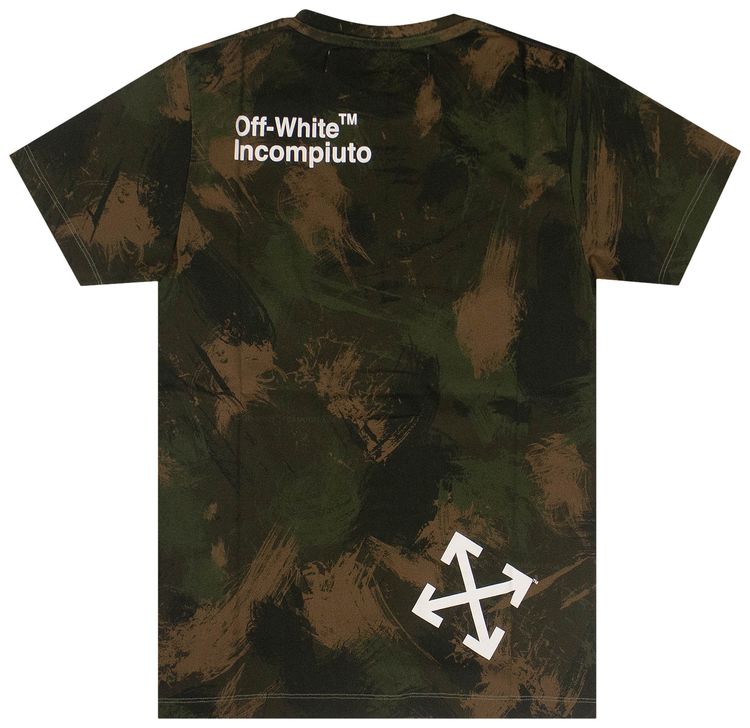 Off White Paintbrush Camou Short Sleeve Slim Tee All Over Print