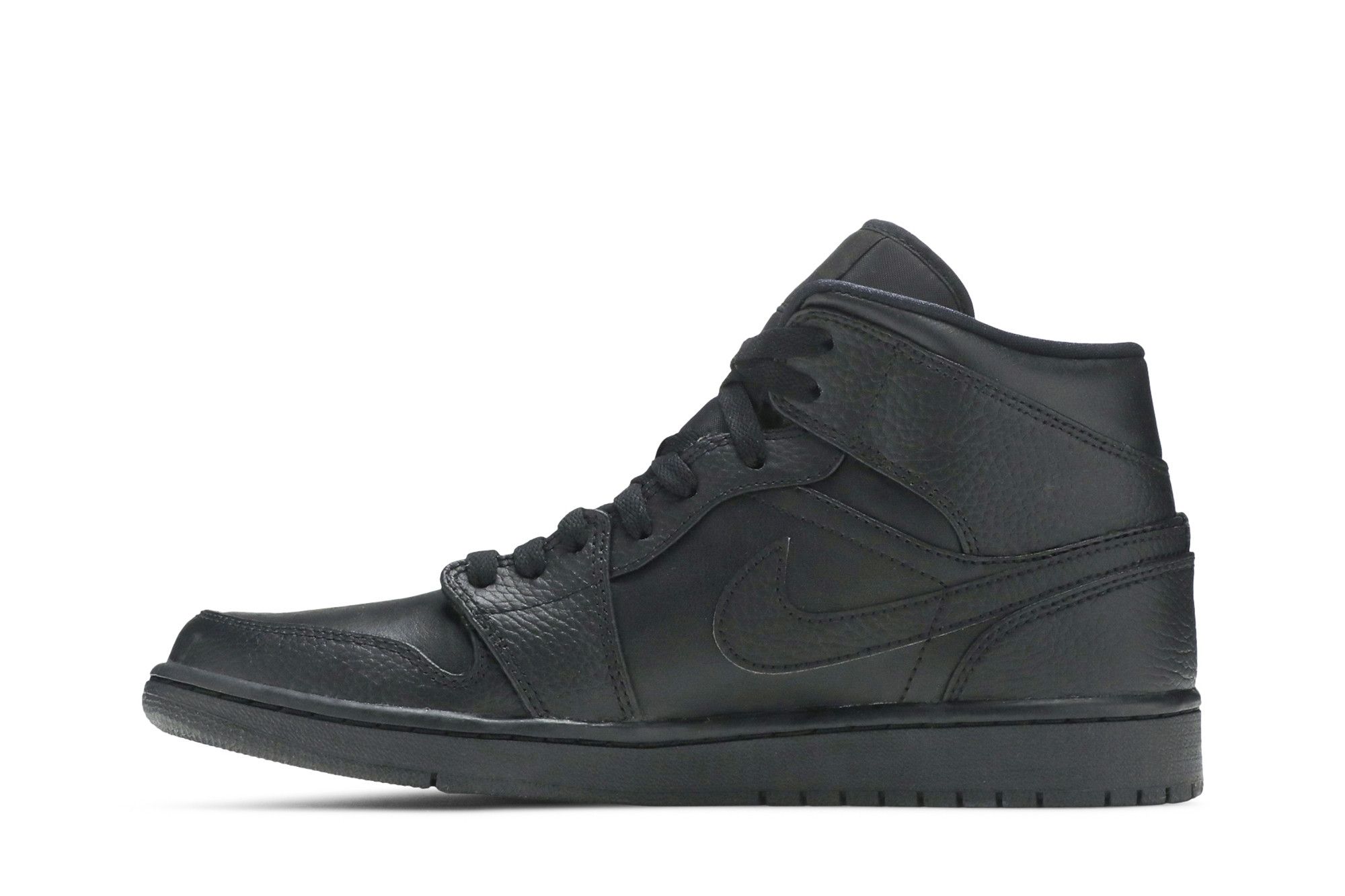 Air jordan 1 triple black mid cheap