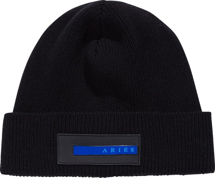 Aries Rubber Patch Beanie 'Black'