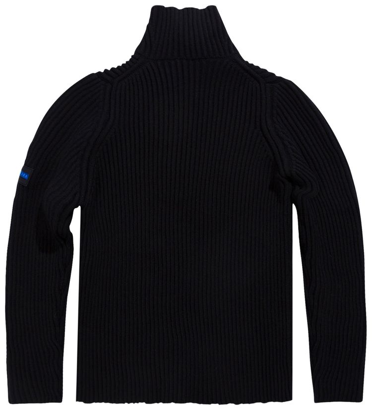 Aries Rib Half Zip Jumper Black