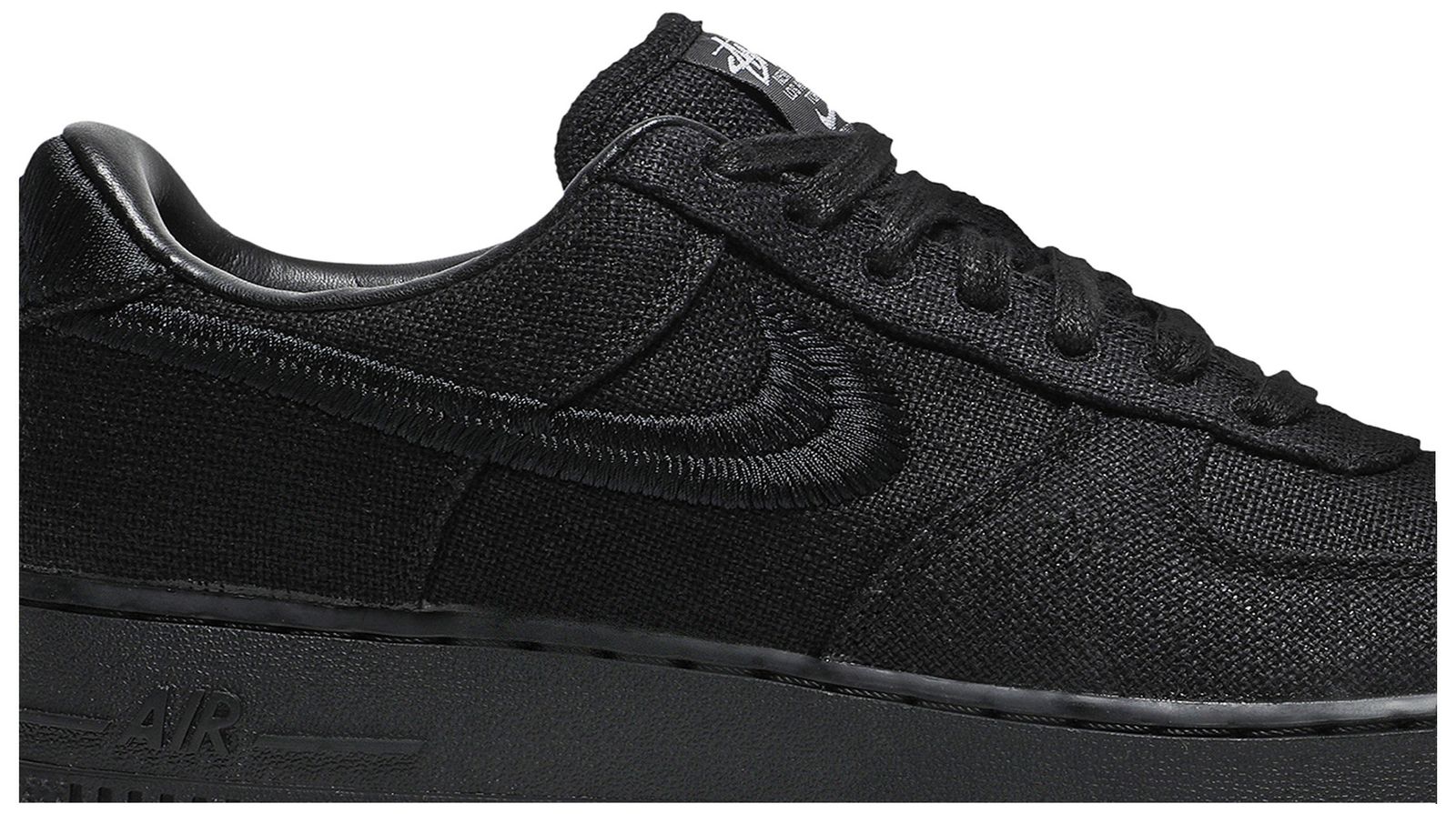 triple black air force 1 stussy