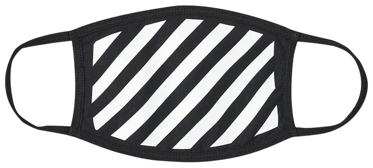 Off White Diag Face Mask BlackWhite
