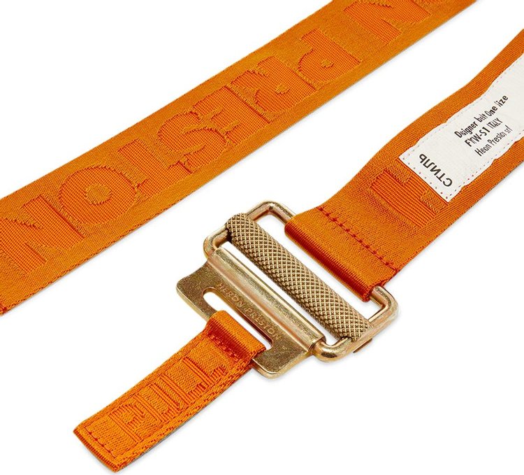 Heron Preston Logo Woven Tape Belt OrangeGold