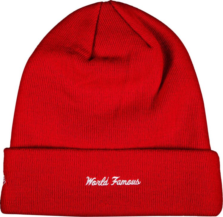 Supreme x New Era Cross Box Logo Beanie Red