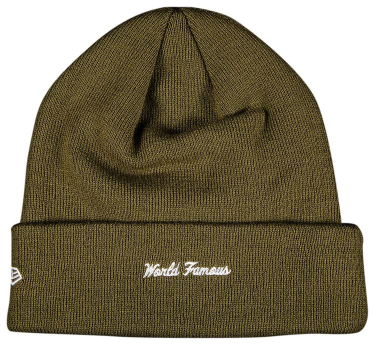 Supreme x New Era Cross Box Logo Beanie Light Olive