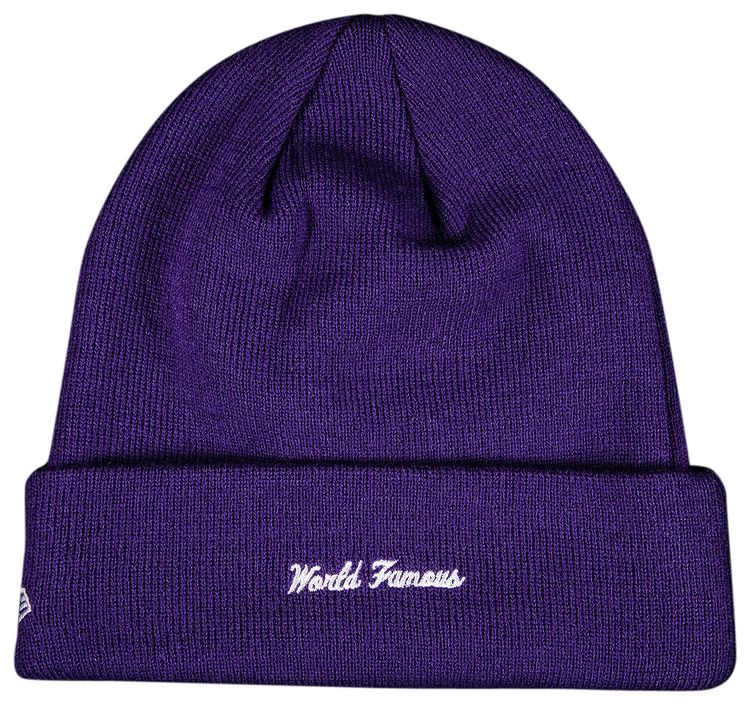 Supreme x New Era Cross Box Logo Beanie Purple
