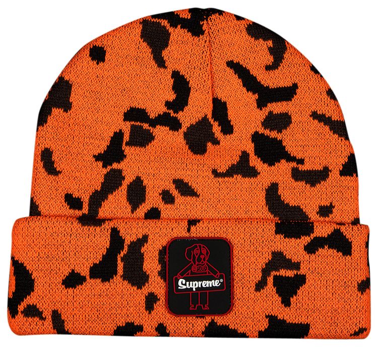 Supreme x RefrigiWear Beanie Orange Camo