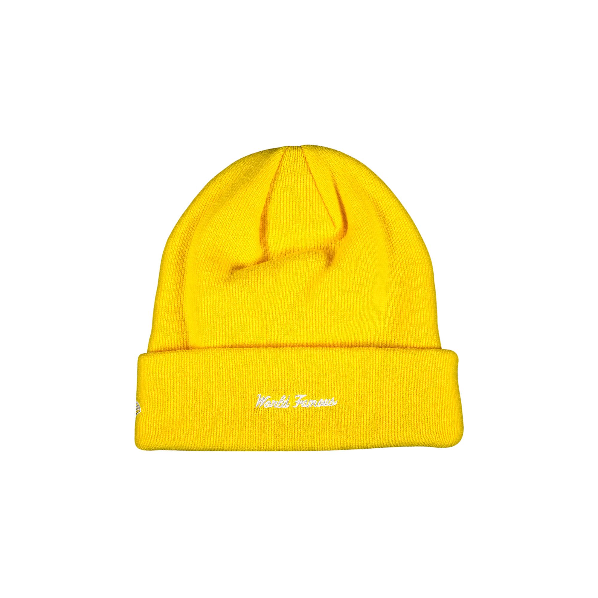Buy Supreme x New Era Cross Box Logo Beanie 'Lemon