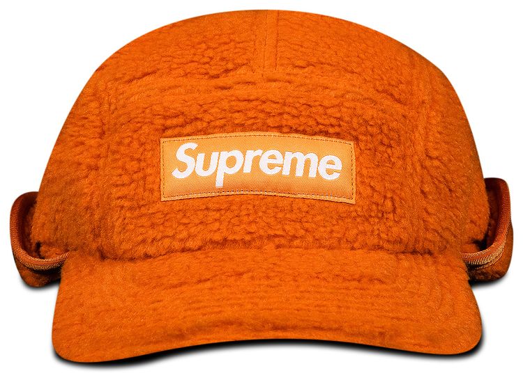 Supreme Deep Pile Earflap Camp Cap Orange