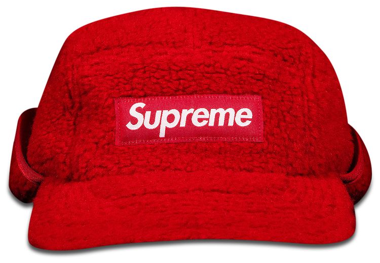 Supreme Deep Pile Earflap Camp Cap Red