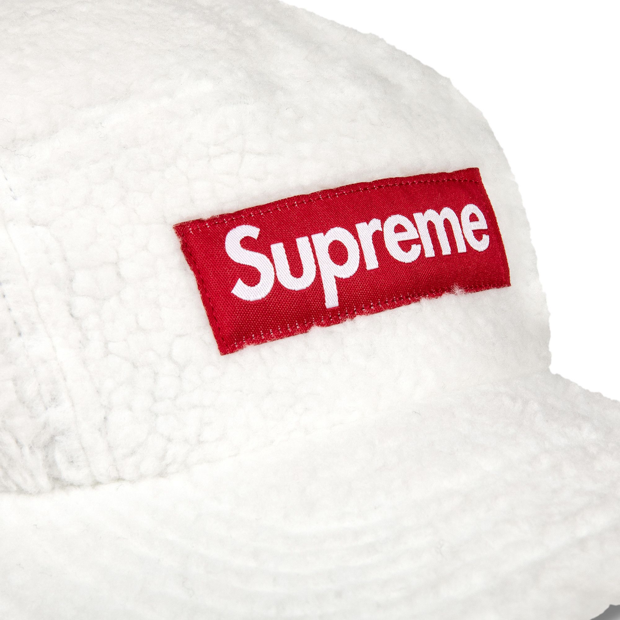 Size 200 Supreme Deep Pile Earflap Camp Cap White
