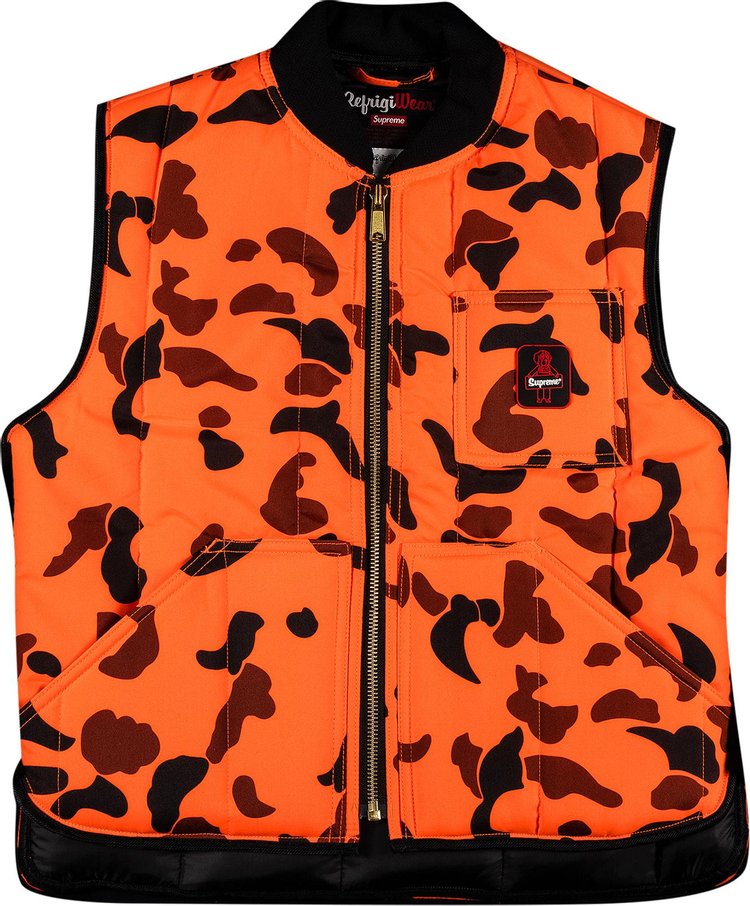 Supreme x RefrigiWear Insulated Iron-Tuff Vest 'Orange Camo'