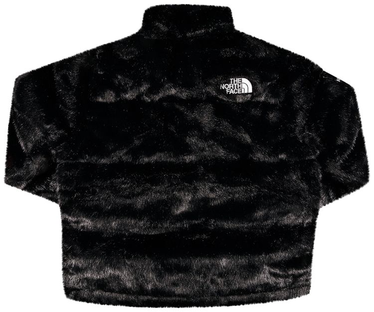 Supreme x The North Face Faux Fur Nuptse Jacket Black