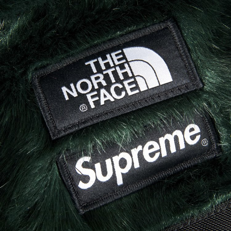 Supreme x The North Face Faux Fur Backpack Green