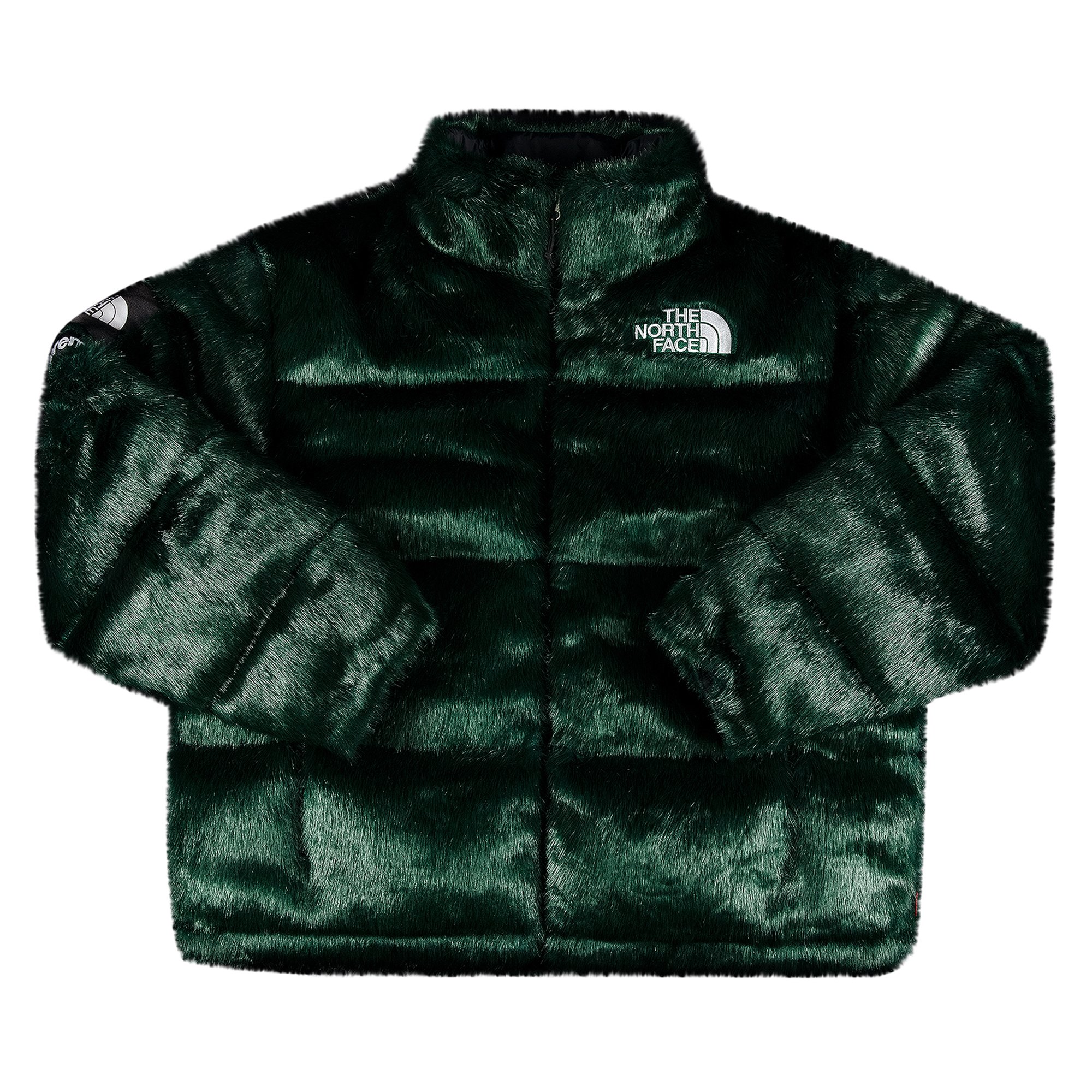 Supreme x The North Face Faux Fur Nuptse Jacket 'Green'