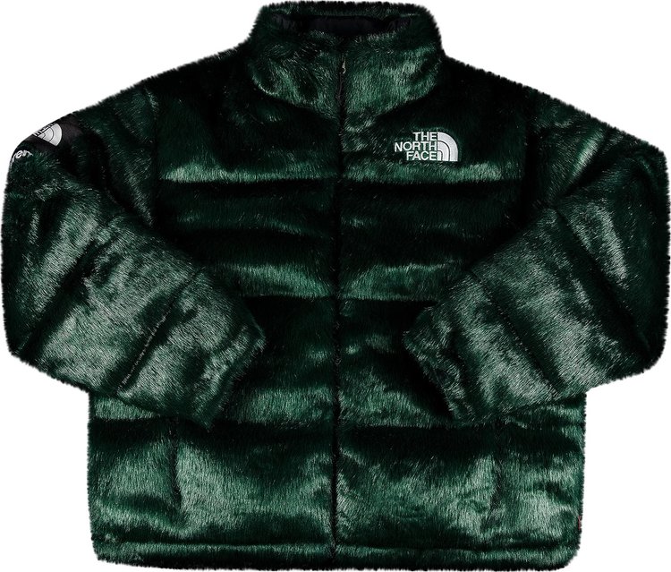 Supreme x The North Face Faux Fur Nuptse Jacket 'Green'