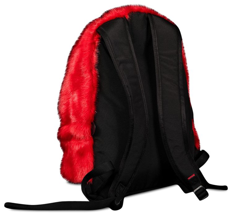 Supreme x The North Face Faux Fur Backpack Red