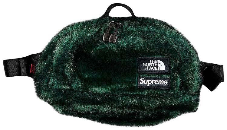 Supreme x The North Face Faux Fur Waist Bag Green