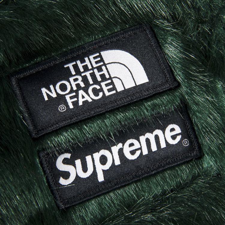 Supreme x The North Face Faux Fur Waist Bag Green