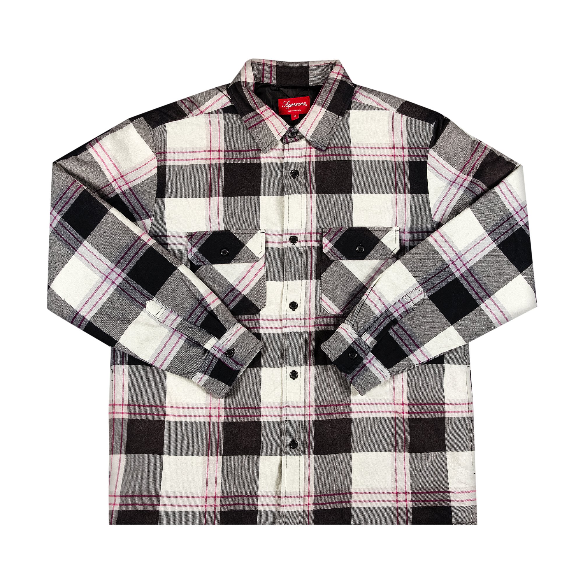 Buy Supreme Quilted Flannel Shirt 'White' - FW20S20 WHITE | GOAT