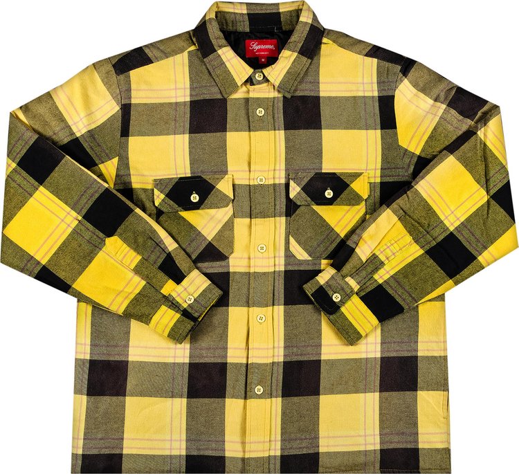 Supreme Quilted Flannel Shirt 'Yellow'