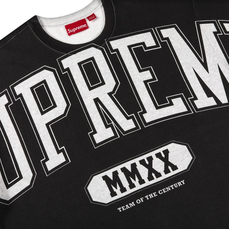 Supreme Overprint Crewneck Ash Grey