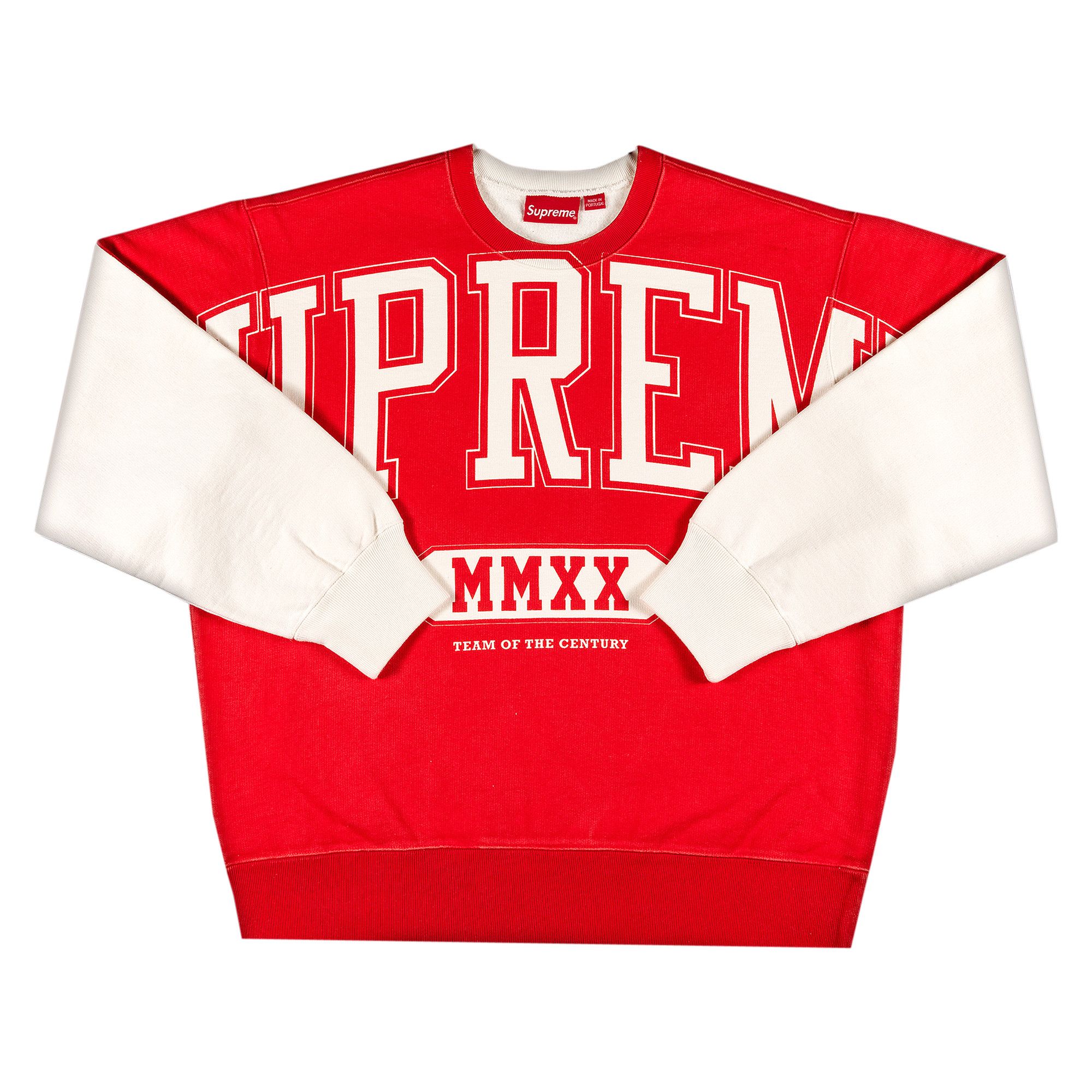Buy Supreme Overprint Crewneck 'White' - FW20SW60 WHITE | GOAT