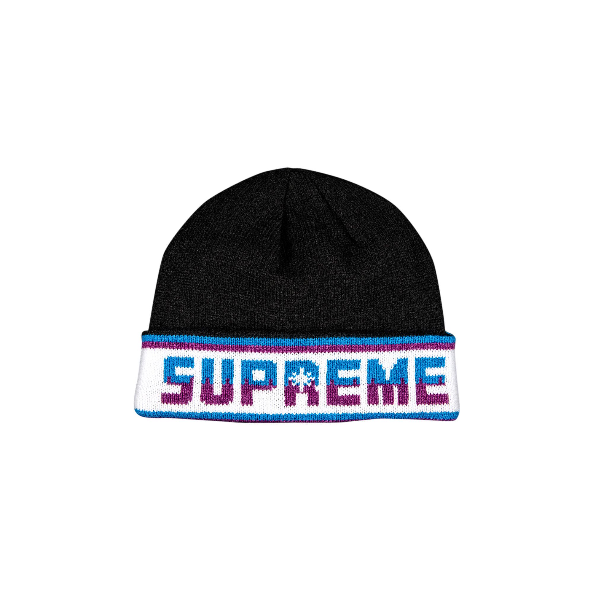 Buy Supreme Double Logo Facemask Beanie 'Black' - FW20BN40