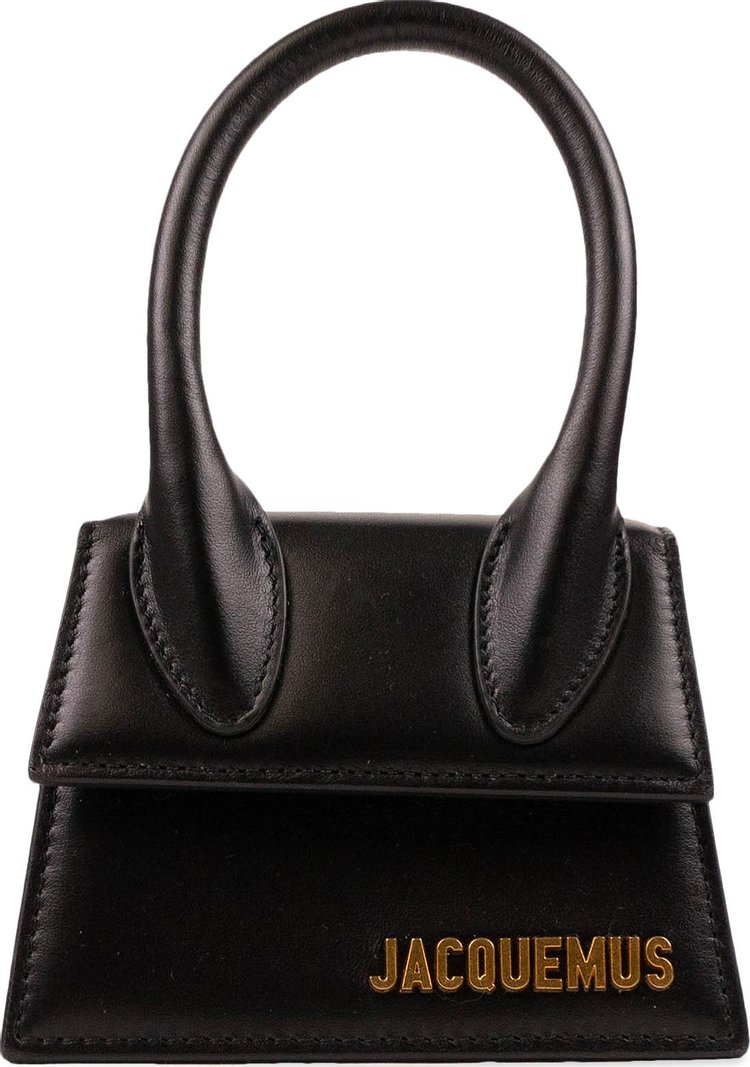 Jacquemus Leather Le Chiquito Mini Crossbody Bag 'Black'