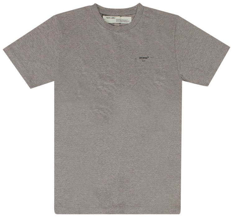 Off White Short Sleeve T Shirt Gray