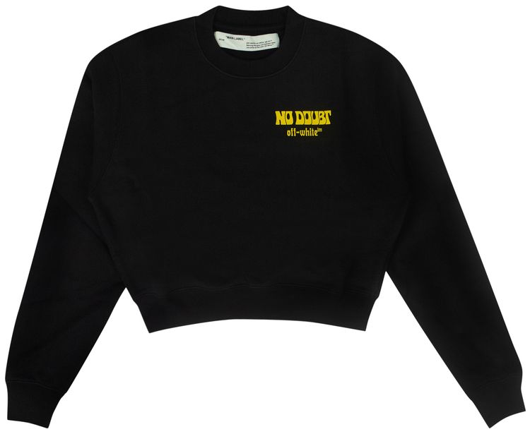 Off White No Doubt Cropped Sweater Black