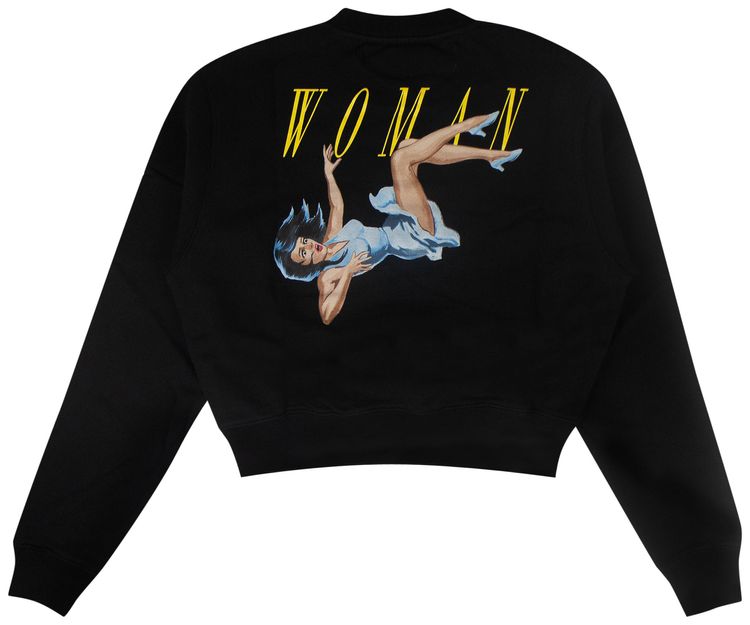 Off White No Doubt Cropped Sweater Black