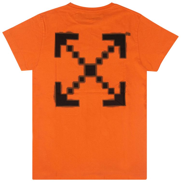 Off White Industrial Print T Shirt Orange