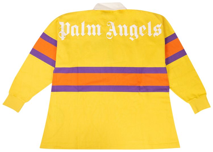 Palm Angels Color Block Polo Shirt Yellow