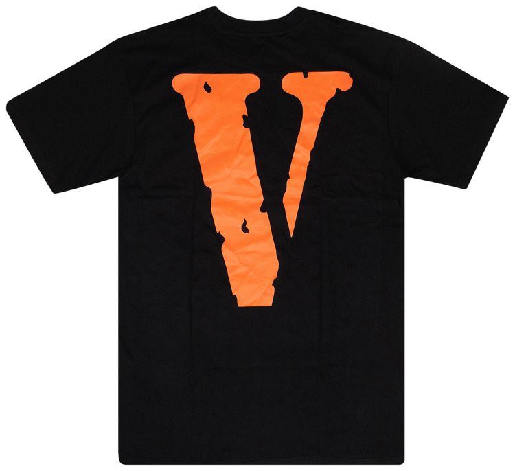 Vlone Logo Short Sleeve T Shirt BlackOrange